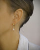 Gold hoop earrings with Golden Shadow Austrian drops