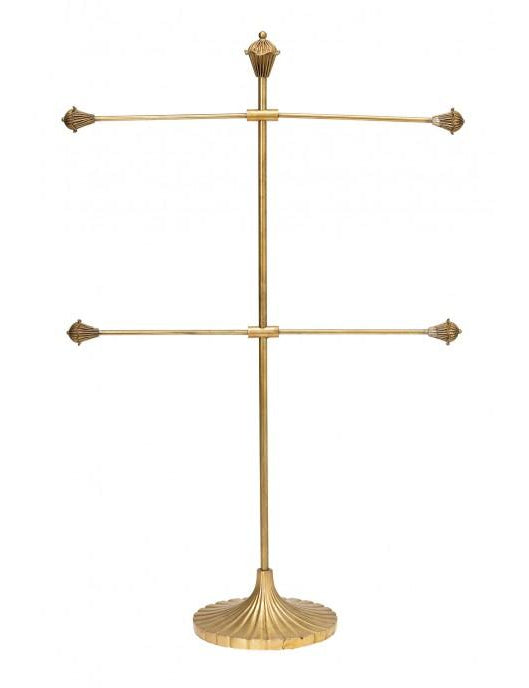 Antique gold jewellery display T-bar stand