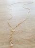 Long gold dragonfly necklace with golden shadow Swarovski crystals