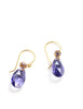 Dige Designs Tanzanite Swarovski crystal drop earrings