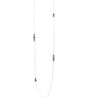 Long silver necklace with Black Silver Night Swarovski crystals