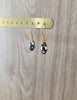 18K gold plated earrings with Black Diamond crystal drops