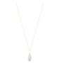 Short silver necklace with a white Swarovski crystal pavé pendant