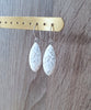 Silver earrings with white crystal pavé drops