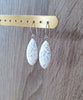 Dige Designs silver earrings with white Swarovski pavé drops