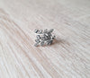 Dige Designs silver leaf marquise-shaped flower ring