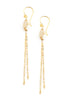 Gold earrings with golden shadow Swarovski crystals
