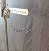 Gold hoop earrings with Tanzanite Swarovski crystals