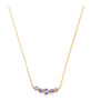 Short 18K gold plated necklace with Tanzanite Swarovski crystals