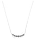Short silver grey pearl necklace