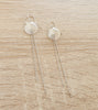 Dige Designs long silver seashell earrings