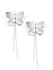 Dige Designs long silver butterfly earrings
