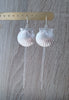 Dige Designs long silver seashell earrings