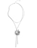 Dige Designs silver double chain seashell Y necklace