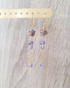 Tanzanite Swarovski crystal ball earrings