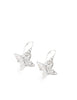 Silver butterfly earrings with Swarovski crystals