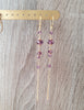 Gold earrings with amethyst Austrian crystals