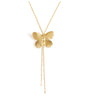 Medium-length 18K gold plated butterfly Y-necklace