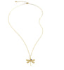 18K gold plated dragonfly necklace with Tanzanite crystal