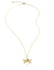 Gold dragonfly and Swarovski crystal necklace