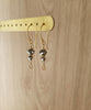 Gold earrings with Black Diamond Austrian crystals