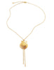 Medium-length 18K gold plated seashell Y-necklace