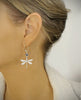 Dige Designs dragonfly earrings with Black Diamond Swarovski crystals