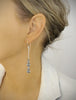 Dige Designs silver earrings with black diamond Swarovski crystals