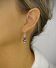 Dige Designs silver earrings with black Diamond Swarovski crystals