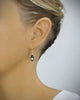 Gold earrings with Black Diamond Austrian crystal drops