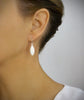 Dige Designs silver earrings with white Swarovski crystal pavé drops