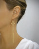 Long gold plated filigree earrings