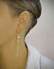 Swarovski crystal and seashell hoop earrings