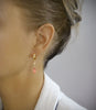 Rose peach Swarovski drops and hoop earrings