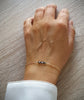 Dige Designs gold bracelet with black diamond Austrian crystals