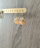 18K gold plated seashell earrings featuring sparkling crystal charms.
