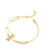 18K gold plated dragonfly bracelet adorned with sparkling Golden Shadow Swarovski crystals.