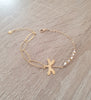 18K gold plated dragonfly bracelet adorned with sparkling Golden Shadow Swarovski crystals.