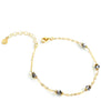 18K gold plated bracelet decorated with sparkling Black Silver Night Swarovski crystals.