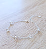 Silver bracelet handmade and decorated with sparkling Silver Shade Swarovski crystals.