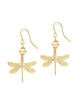 Dragonfly earrings with Golden Shadow Swarovski crystals - Dige Designs