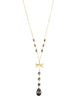 Long dragonfly necklace with black diamond Swarovski crystals