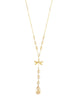 Long dragonfly necklace with golden shadow Swarovski crystals