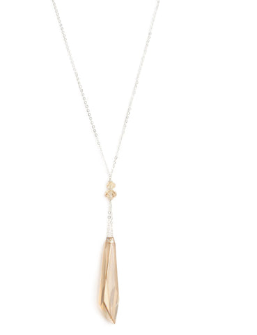 Gold Crystal Bow Necklace – Dandelion Jewelry