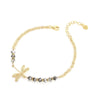 Goldplated dragonfly bracelet with Swarovski crystals - Dige Designs