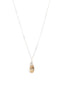 Short silver necklace with Golden Shadow Swarovski crystal drop - Dige Designs