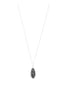 Short silver necklace with Black Diamond Swarovski crystal drop - Dige Designs