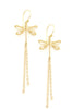 Long goldplated dragonfly earrings - Dige Designs