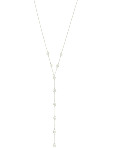 Long silver swirl necklace - Dige Designs
