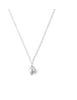 Short silver necklace with light grey freshwater pearl 